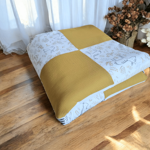 Le tapis d'éveil sensoriel biche et ocre – Image 4