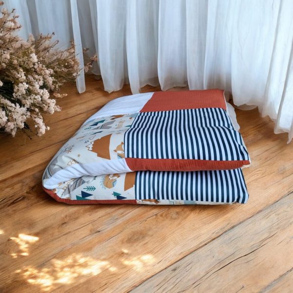 Tapis d’éveil bébé bio avec motif dinosaures, certifié OEKO-TEX