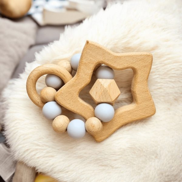 Anneau de dentition en bois et silicone - Biquette Biquette