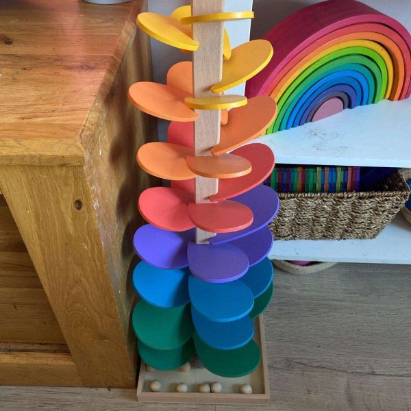 Arbre musical en bois - Cascade de boules colorées - Biquette Biquette