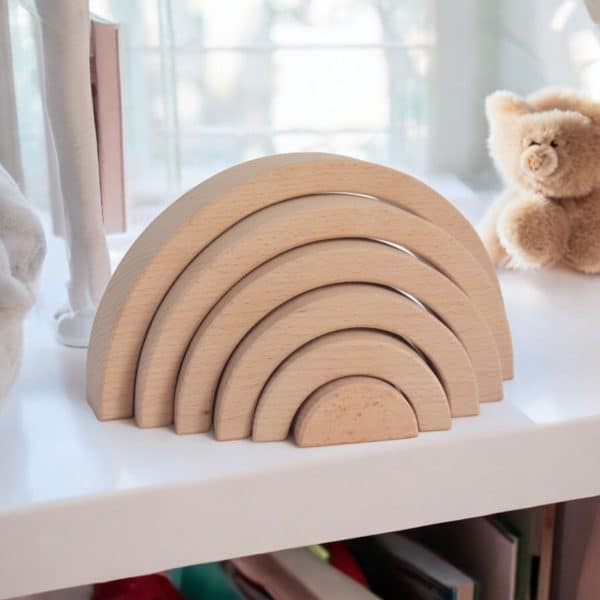 Arcs en bois naturel - Arc-en-ciel empilable - Biquette Biquette