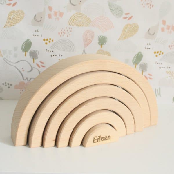 Arcs en bois naturel - Arc-en-ciel empilable - Biquette Biquette