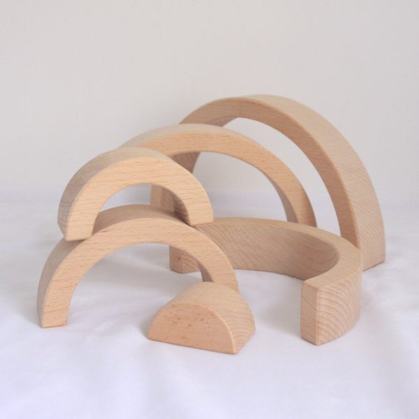 Arcs en bois naturel - Arc-en-ciel empilable - Biquette Biquette