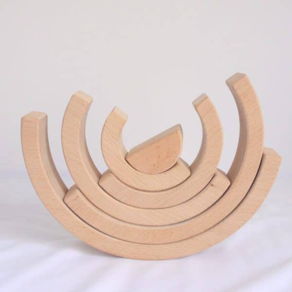 Arcs en bois naturel - Arc-en-ciel empilable - Biquette Biquette