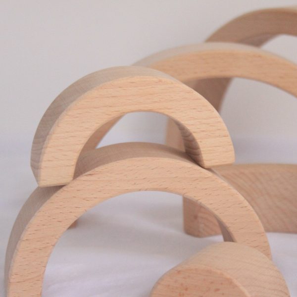 Arcs en bois naturel - Arc-en-ciel empilable - Biquette Biquette