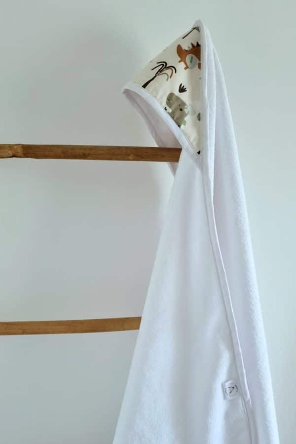 Cape de bain bébé Dino - éponge bambou - Biquette Biquette