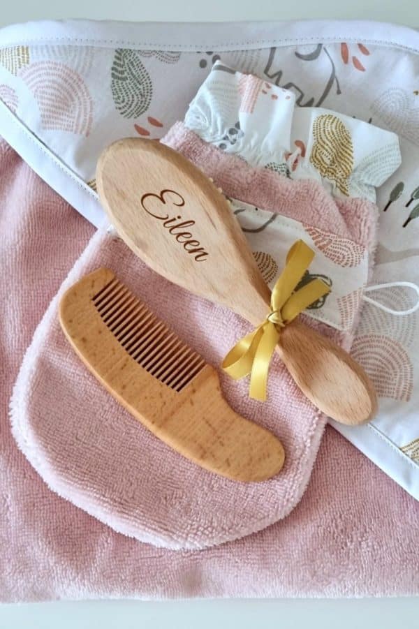 Cape de bain bébé éléphant rose - Biquette Biquette