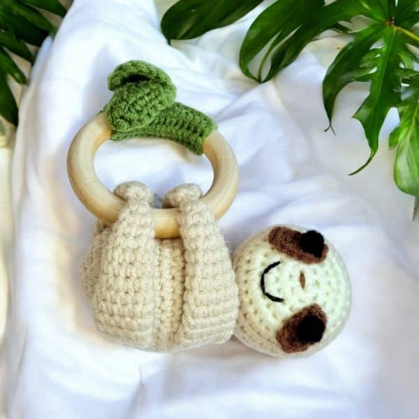 Hochet amigurumis - Le Premier Ami Doux de Votre Bébé - Collection animaux exotiques - Biquette Biquette