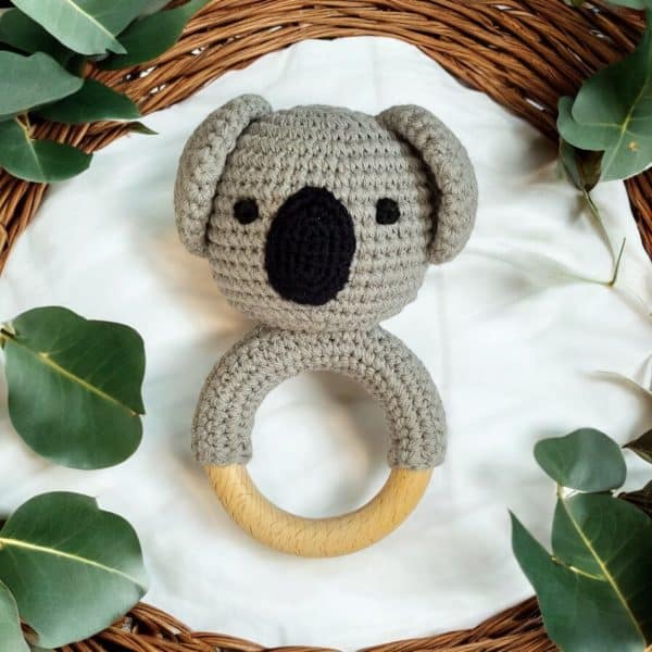 Hochet amigurumis - Le Premier Ami Doux de Votre Bébé - Collection animaux exotiques - Biquette Biquette