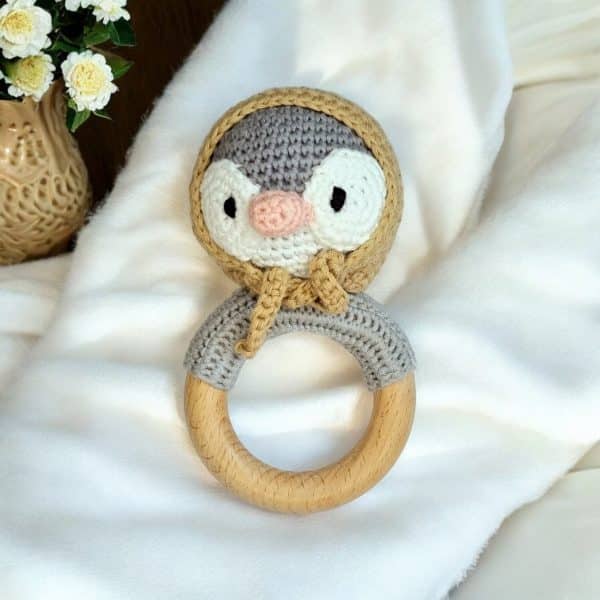 Hochet amigurumis - Le Premier Ami Doux de Votre Bébé - Collection animaux exotiques - Biquette Biquette