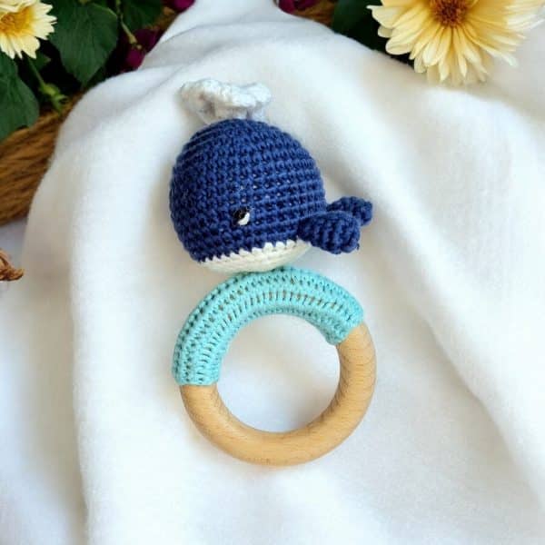 Hochet amigurumis - Le Premier Ami Doux de Votre Bébé - Collection animaux exotiques - Biquette Biquette