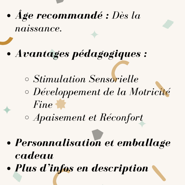 Hochets Hochet amigurumis - Le Premier Ami Doux de Votre Bébé - Collection animaux de la forêt - Biquette Biquette