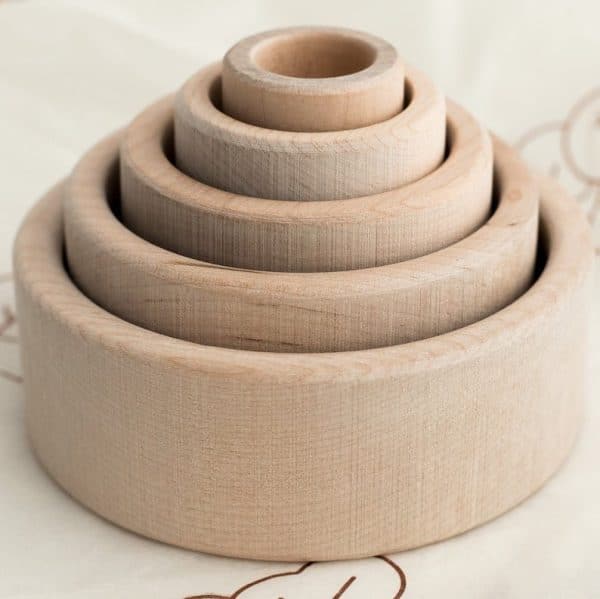 Jouet empilable pour bébé - Gobelets en bois pour tout petit - Biquette Biquette