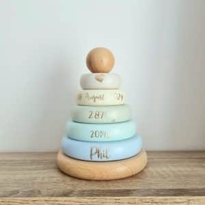 Jouet en Bois Personnalisé - Tour à empiler - Biquette Biquette