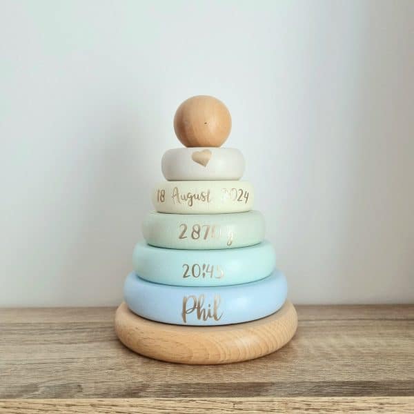 Jouet en Bois Personnalisé - Tour à empiler - Biquette Biquette