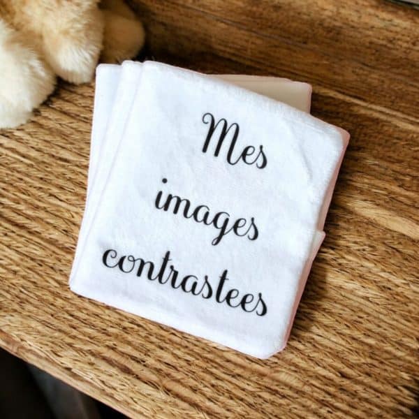 Livre d'éveil pour bébé - petit recueil d'images contrastées pour stimuler la vision de bébé - Biquette Biquette