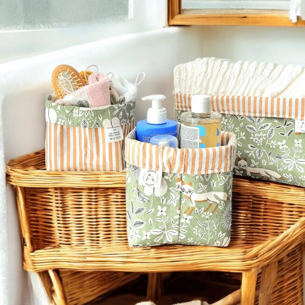 Paniers à couches imperméables motif botanique - Biquette Biquette