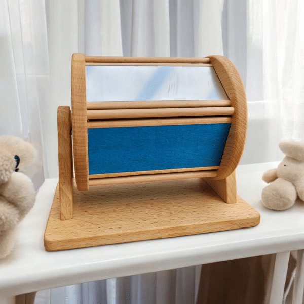 Tambour Rotatif Montessori - Jouet d'Éveil en Bois de hêtre - Biquette Biquette
