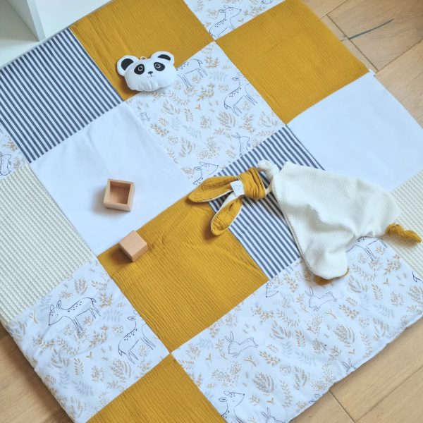 Tapis de Jeu Nomade Éducatif pour Bébé - Balade ensoleillée - Certifié OEKO-TEX® - Biquette Biquette