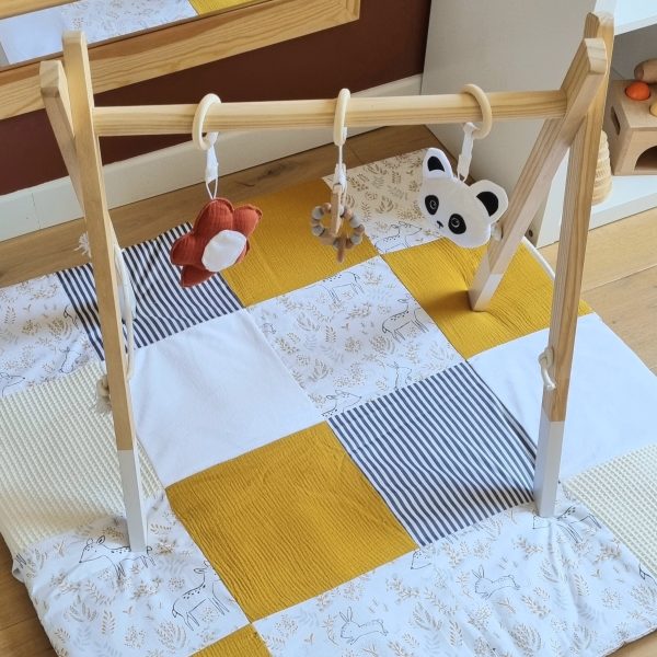 Tapis de Jeu Nomade Éducatif pour Bébé - Balade ensoleillée - Certifié OEKO-TEX® - Biquette Biquette