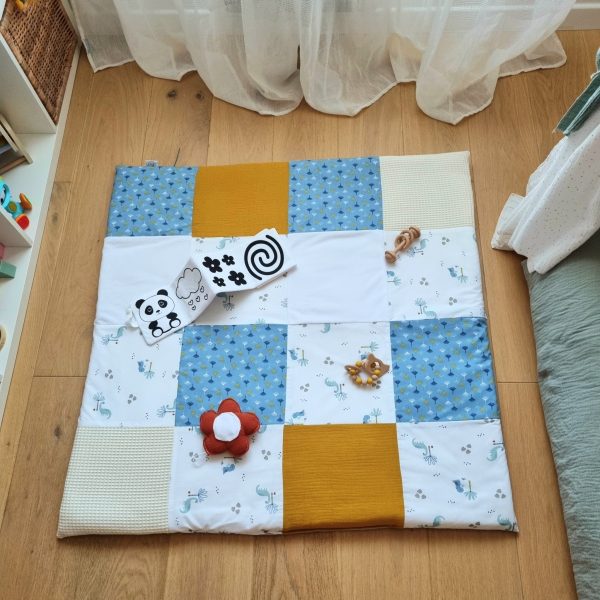 Tapis de Jeu Nomade Éducatif pour Bébé - Dino - Certifié OEKO-TEX® - Biquette Biquette