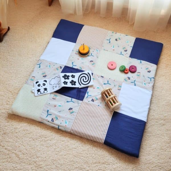 Tapis de Jeu Nomade Éducatif pour Bébé - Rêve d’Océan - Certifié OEKO-TEX® - Biquette Biquette