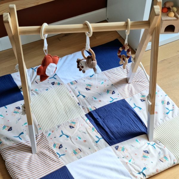 Tapis de Jeu Nomade Éducatif pour Bébé - Rêve d’Océan - Certifié OEKO-TEX® - Biquette Biquette