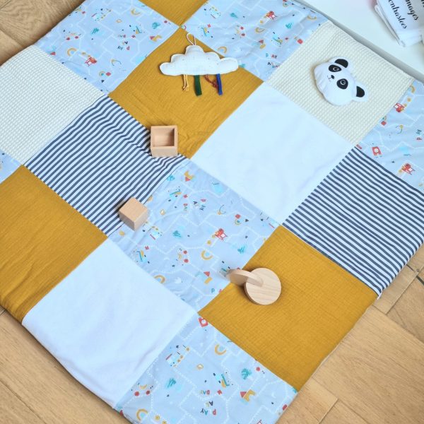 Tapis de Jeu Nomade pour Bébé - Douce escapade - Certifié OEKO-TEX® - Biquette Biquette