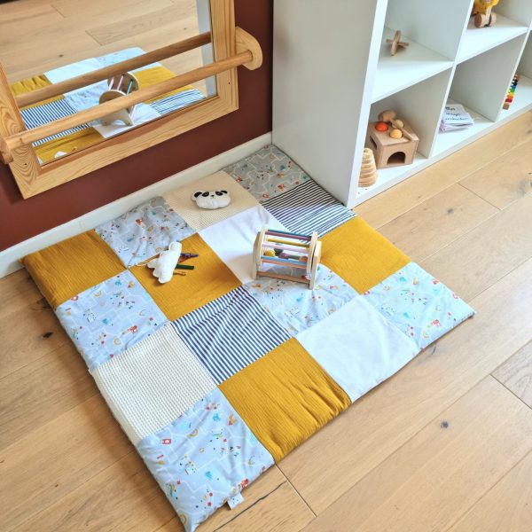 Tapis de Jeu Nomade pour Bébé - Douce escapade - Certifié OEKO-TEX® - Biquette Biquette