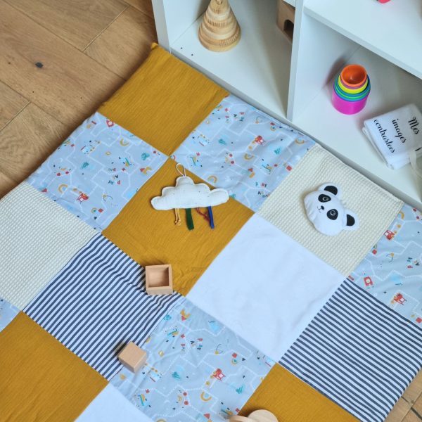 Tapis de Jeu Nomade pour Bébé - Douce escapade - Certifié OEKO-TEX® - Biquette Biquette