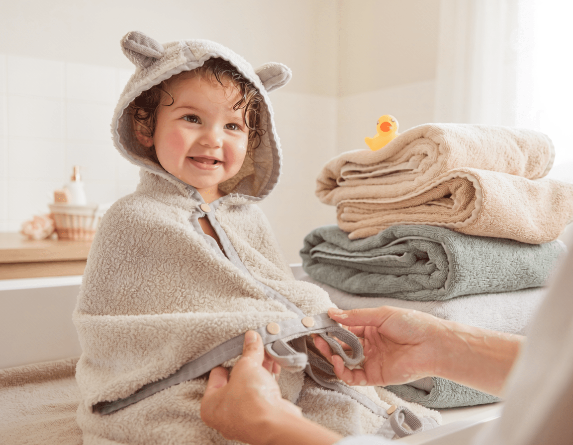 Cape de bain bebe : comment choisir celle qui tient trois ans et non six mois