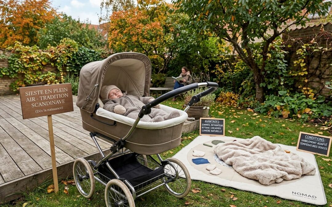 Bébé dehors dès la naissance : les bienfaits prouvés