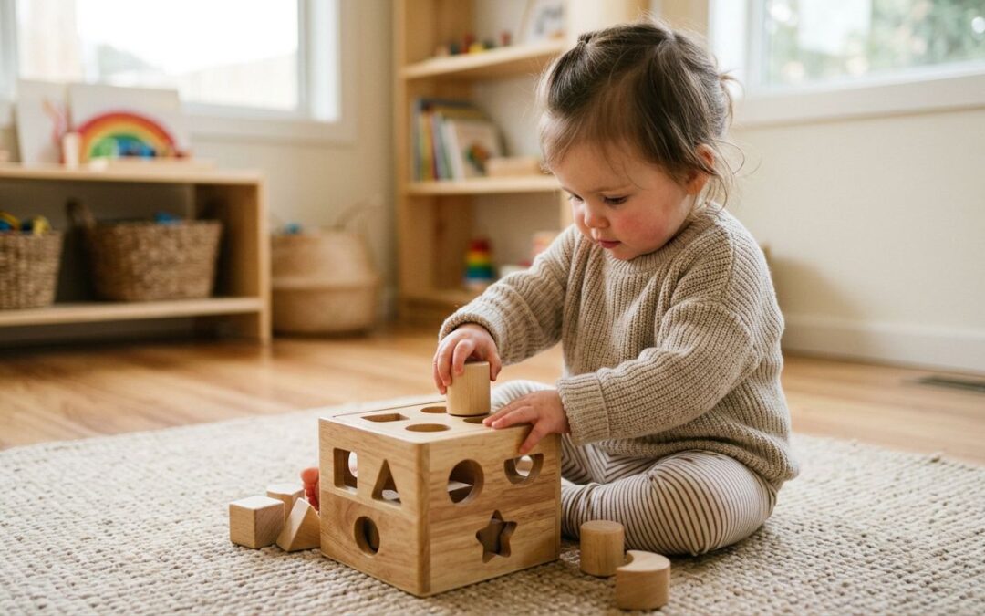 Boîte à forme Montessori : à quel âge bébé y arrive vraiment