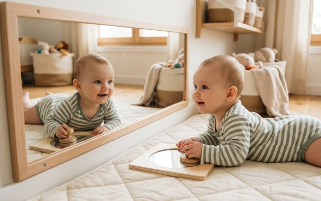 Le miroir au sol : pourquoi l&rsquo;installer dès 3 mois pour bébé